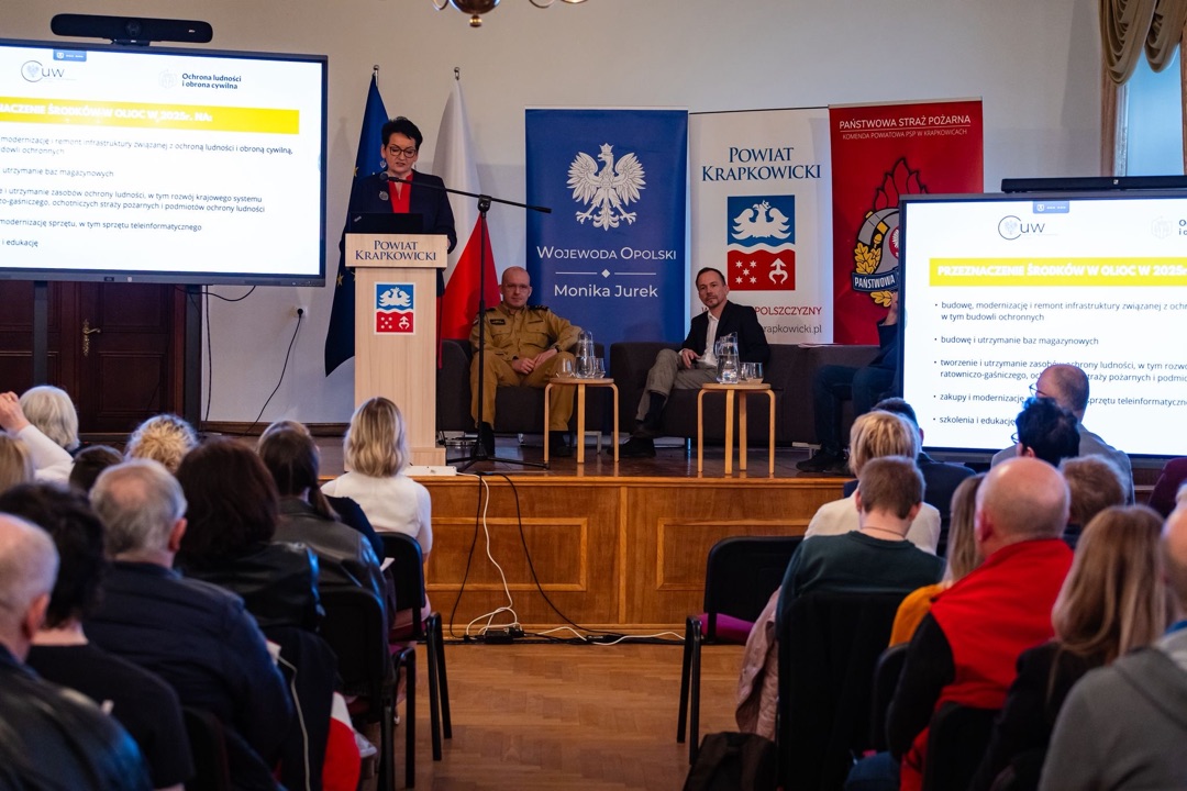 Spoktanie w Krapkowicach nt. ochrony ludności